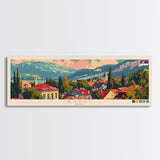 Šabac Serbia Wall Art, Panoramic Travel Poster, Panoramic Framed Canvas Print, City Wall Art, Wall Hanging Home Decor, Travel Art