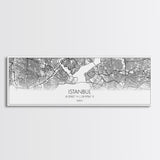 Panoramic Istanbul City Map, Turkey Art, Map Print, Minimalist Wall Art, Canvas Art, Housewarming Gift, Street Map Art, Closing Gift