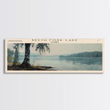 Beech Fork Lake West Virginia Framed Canvas Print, Panoramic Lake House Art, Scenic Painting, Travel Poster, Rustic Decor, Nature Scene