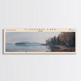 Flagstaff Lake Maine Framed Canvas Print, Panoramic Lake House Decor, Wall Art, Travel Poster, Peaceful Lake Painting, Nature Art