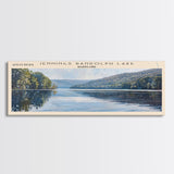 Jennings Randolph Lake Maryland Framed Canvas Print, Panoramic Lake House Decor, Wall Art, Travel Poster, Beautiful Lake Painting, Nature Art