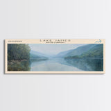 Lake Jocassee South Carolina Framed Canvas Print, Lake House Decor, Panoramic Wall Art, Travel Poster, Stunning Lake Painting, Home Art