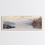 Lake Minchumina Framed Canvas Print, Lake House Decor, Panoramic Wall Art, Travel Poster, Serene Landscape Painting, Bedroom Decor