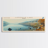 Lamoille Lake Nevada Framed Canvas Print, Lake House Decor, Panoramic Wall Art, Travel Poster, Scenic Landscape Painting, Rustic Art