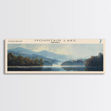 North Trout Lake Utah Framed Canvas Print, Lake House Decor, Panoramic Wall Art, Travel Poster, Landscape Painting, Bedroom Decor