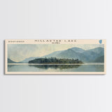 Niglaktak Lake Framed Canvas Print, Lake House Decor, Panoramic Wall Art, Travel Poster, Landscape Painting, Bedroom Decor