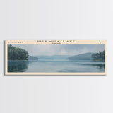 Pickwick Lake Alabama Framed Canvas Print, Lake House Decor, Panoramic Travel Poster, Scenic Wall Art, Contemporary Art