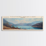 Summit Lake West Virginia Panoramic Wall Art, Framed Canvas Print, Lake House Decor, Travel Poster, Tranquil Landscape, Bedroom Decor