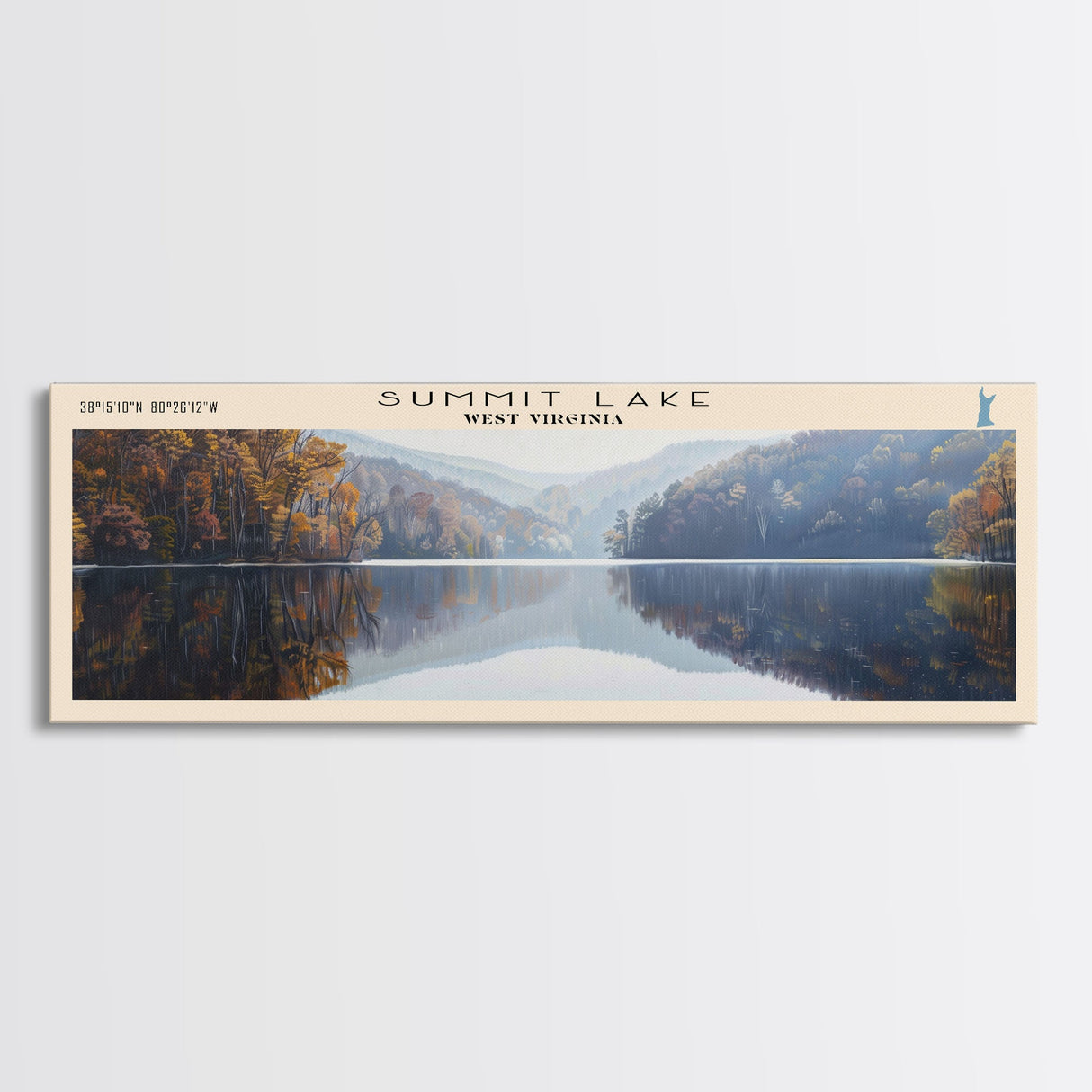 Teshekpuk Lake Panoramic Wall Art, Framed Canvas Print, Lake House Decor, Travel Poster, Scenic Lake Scene, Bedroom Decor, Home Art