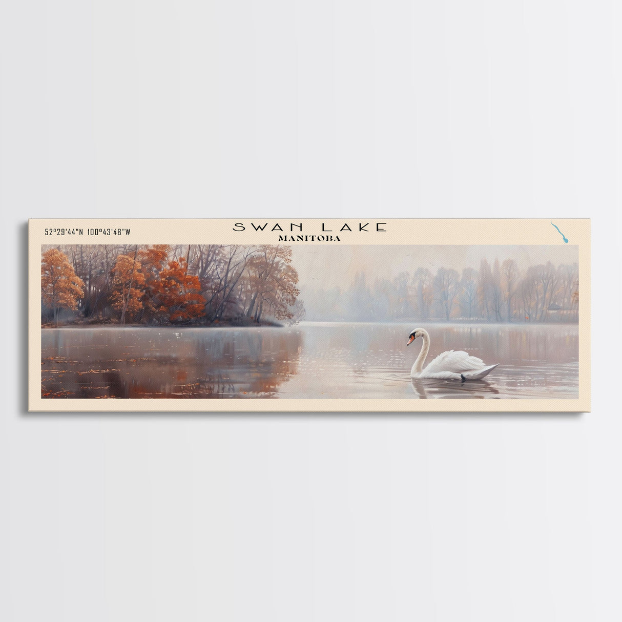 Tioga Lake California Panoramic Wall Art, Framed Canvas Print, Lake House Decor, Travel Poster, Scenic Landscape, Living Room Art