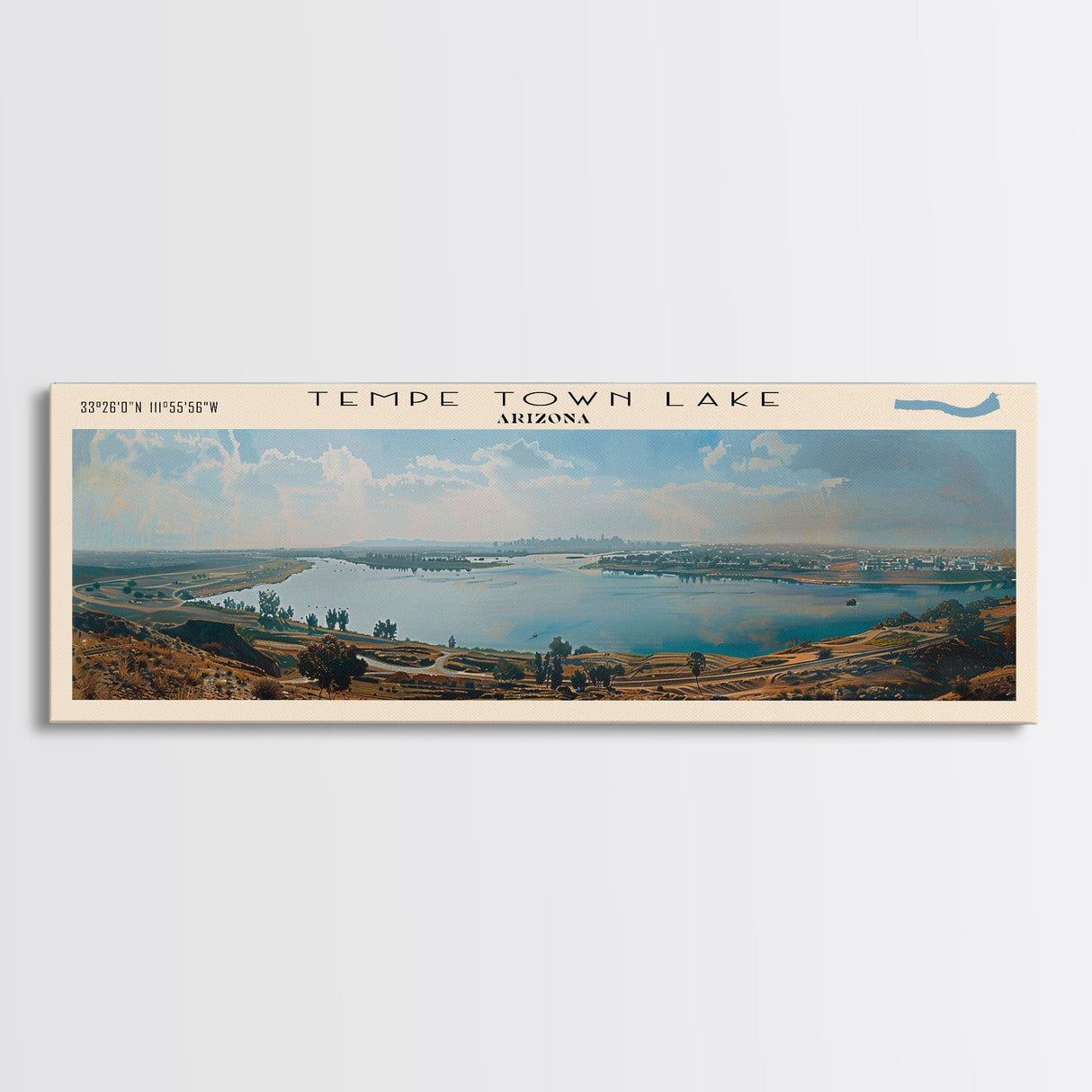 Trout Lake Canada Ontario Panoramic Wall Art, Framed Canvas Print, Lake House Decor, Travel Poster, Serene Landscape, Living Room Art