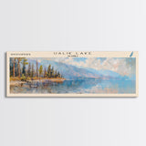 Washoe Lake Nevada Panoramic Wall Art, Framed Canvas Print, Lake House Decor, Travel Poster, Beautiful Lake Scene, Bedroom Decor