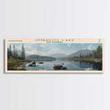 Umbagog Lake New Hampshire Panoramic Wall Art, Framed Canvas Print, Lake House Decor, Travel Poster, Serene Landscape, Living Room Art