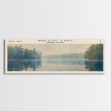 Wallum Lake Rhode Island Panoramic Wall Art, Framed Canvas Print, Lake House Decor, Travel Poster, Scenic Lake Scene, Living Room Art