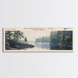 Wapawekka Lake Panoramic Wall Art, Framed Canvas Print, Lake House Decor, Travel Poster, Serene Landscape, Home Decor