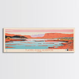 Flaming Gorge Reservoir Utah Framed Canvas Print, Panoramic Art, Midcentury Modern, Pop Art, Living Room Decor, Travel Poster, Nature Art, Wall Art