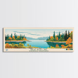 Great Bear Lake Northwest Framed Canvas Print, Panoramic Art, Midcentury Modern, Pop Art, Bedroom Decor, Travel Poster, Lake View, Wall Art