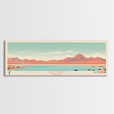 Lake Abert Oregon Framed Canvas Print, Panoramic Wall Art, Midcentury Modern, Pop Art, Bedroom Art, Travel Poster, Living Room Decor