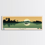 Lake Tulane, Florida Panoramic Wall Art Framed Canvas Print, Midcentury Modern, Pop Art, Home Decor, Travel Poster, Living Room Art