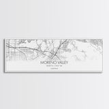 Panoramic Moreno Valley City Map, California Art, Map Print, Minimalist Wall Art, Canvas Art, Housewarming Gift, Street Map, Closing Gift