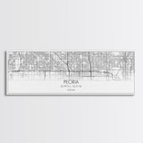 Panoramic Peoria City Map, Arizona Art, Map Print, Minimalist Wall Art, Canvas Art, Housewarming Gift, Street Map Art, Closing Gift