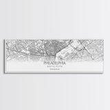 Panoramic Philadelphia City Map, Pennsylvania Art, Map Print, Minimalist Wall Art, Canvas Art, Housewarming Gift, Street Map, Closing Gift