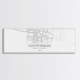 Panoramic Saint Petersburg City Map, Russia Art, Map Print, Minimalist Wall Art, Canvas Art, Housewarming Gift, Street Map, Closing Gift