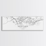 Panoramic Santa Clarita City Map, California Art, Map Print, Minimalist Wall Art, Canvas Art, Housewarming Gift, Street Map, Closing Gift