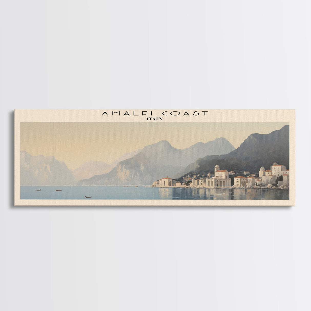 Amalfi Coast COUNTRY Travel Poster Print, Framed Canvas Print, Italy Travel Art, Wood Framed Art, Wall Hanging, Home Decor