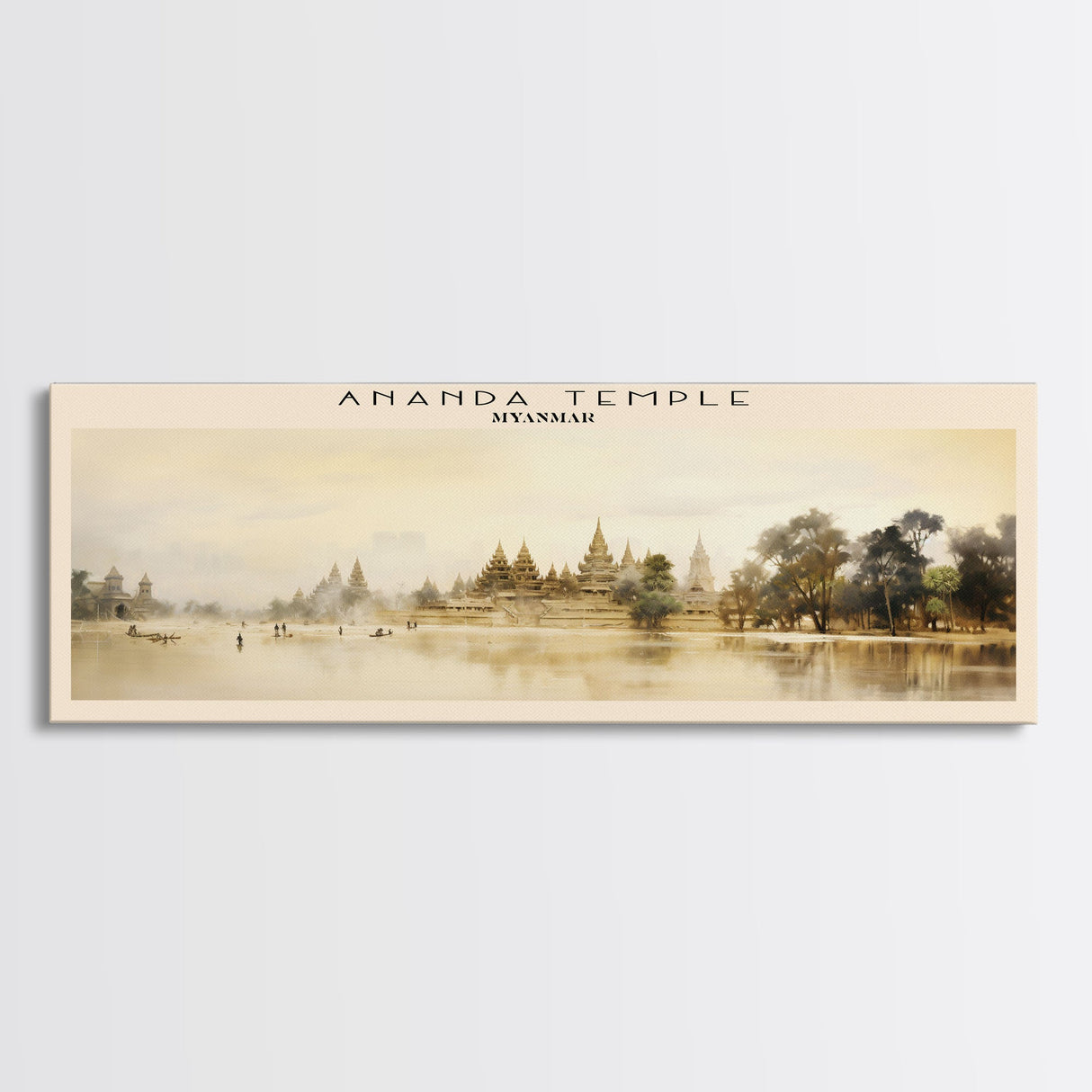 Ananda Temple Travel Poster Print, Framed Canvas Wall Art, Metal Wall Art, Myanmar art, Gift For Him, Travel Wall Art, Travel Lover Gift