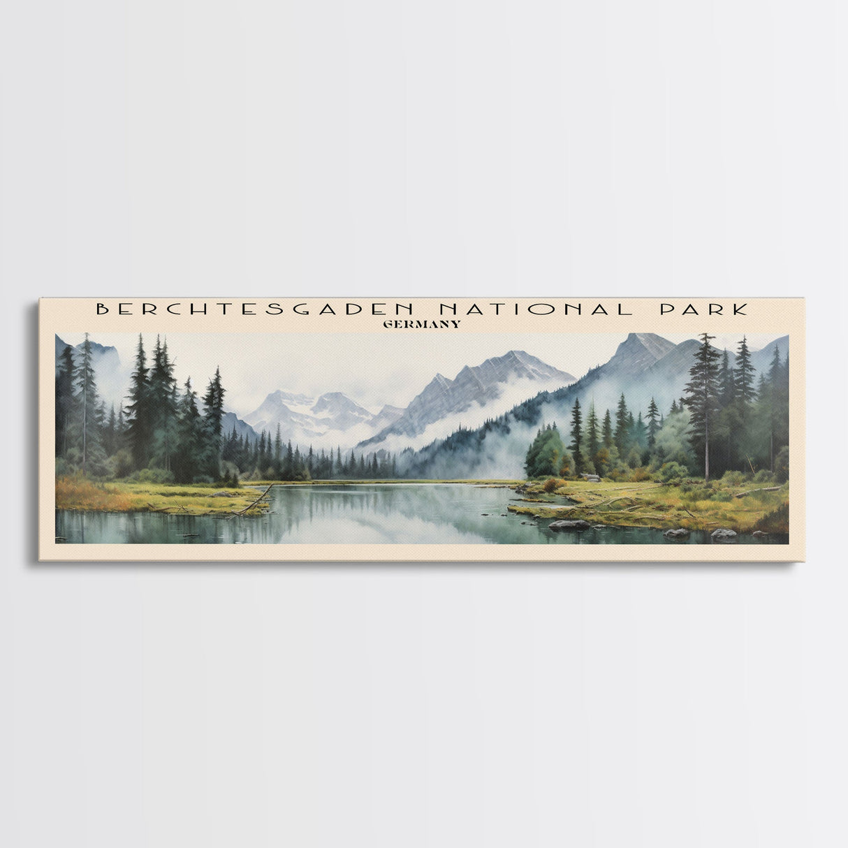 Berchtesgaden National Park COUNTRY Travel Poster Print, Framed Canvas Print, COUNTRY Travel Art, Wood Framed Art, Wall Hanging, Home Decor