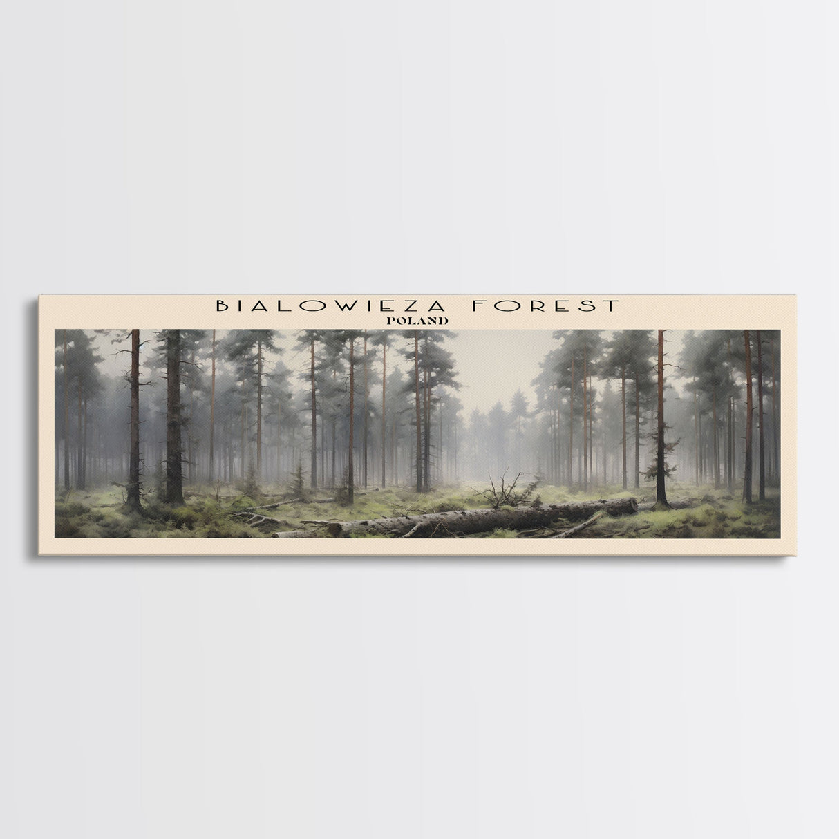 Bialowieza Forest Travel Poster Print, Framed Canvas Wall Art, Metal Wall Art, COUNTRY art, Gift For Him, Travel Wall Art, Travel Lover Gift