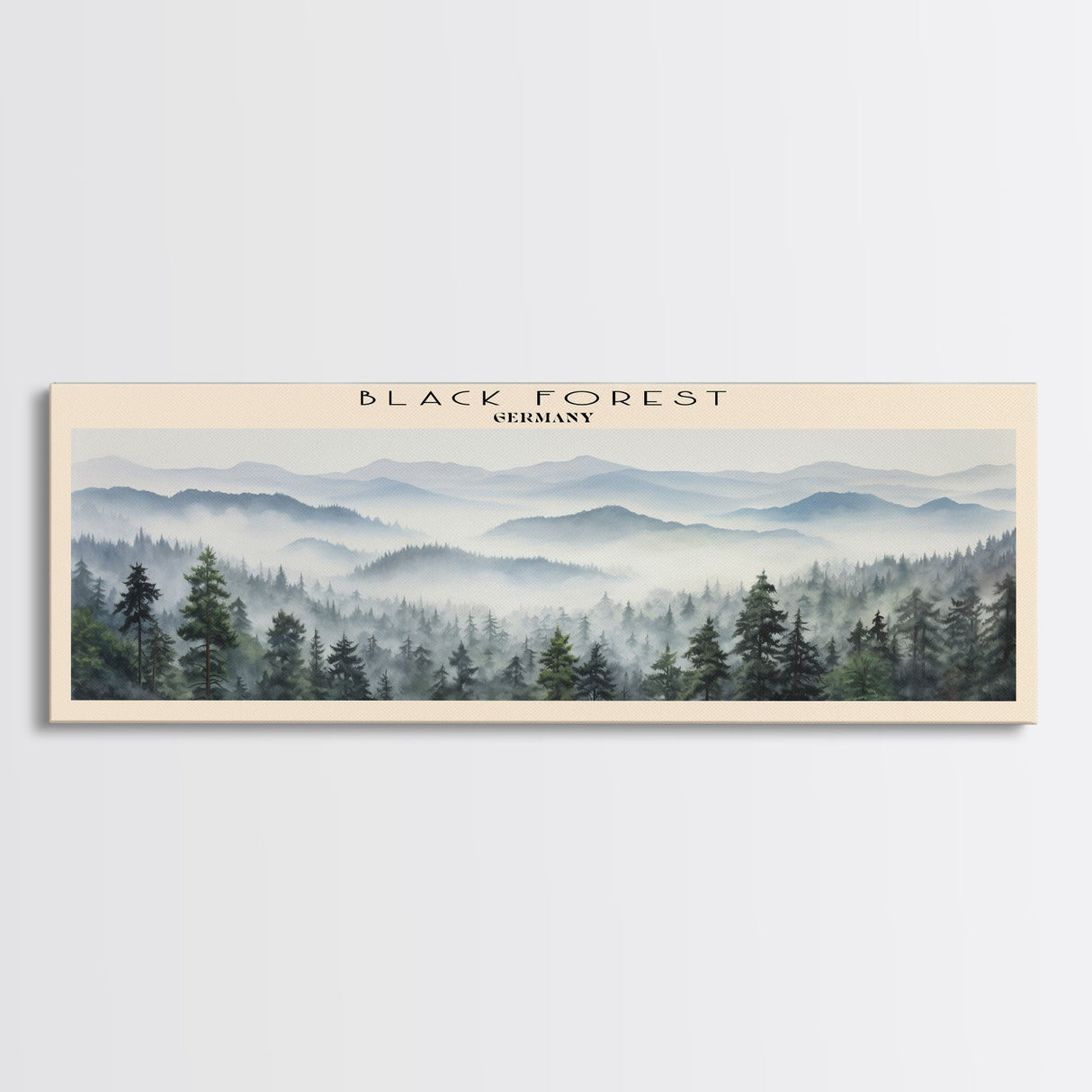 Black Forest Framed Canvas Print Travel Poster | Wall Art | Home Decor | Gift For Travel Lover | Wall Hanging | Original Art