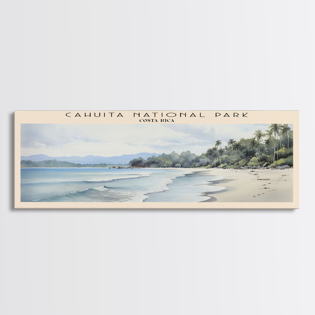 Cahuita National Park Framed Canvas Print Travel Poster | Wall Art | Home Decor | Gift For Travel Lover | Wall Hanging | Original Art