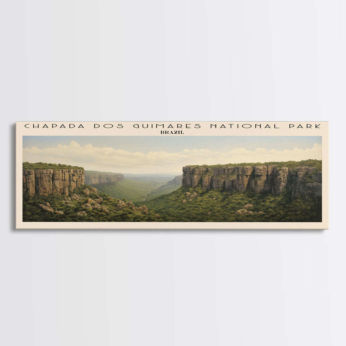 Chapada dos Guimarães National Park Framed Canvas Print Travel Poster | Wall Art | Home Decor | Gift For Travel Lover | Wall Hanging | Original Art