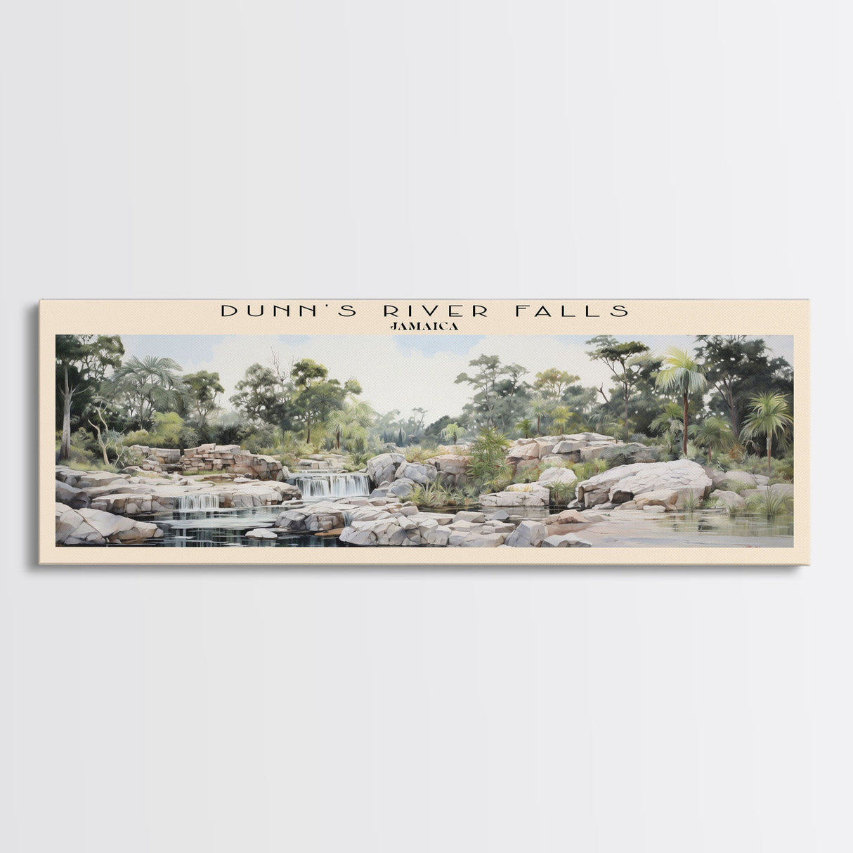 Dunn's River Falls Travel Print Wall Art, Travel Poster Print, Retro Style COUNTRY Home Decor, Wall Hanging, Travel Gift Idea, Unique Metal Art