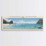 Fernando de Noronha COUNTRY | Framed Travel Poster Canvas Print | Trendy Wall Art | Watercolor Painting | Living Room Art | Unique Art