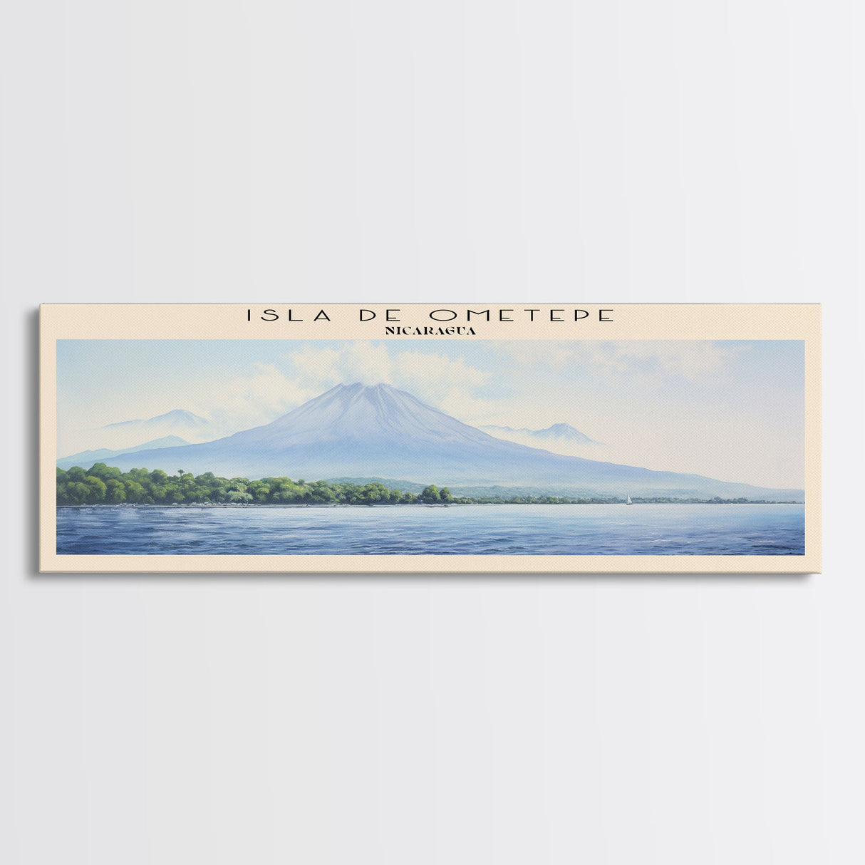 Isla de Ometepe Framed Canvas Print Travel Poster | Wall Art | Home Decor | Gift For Travel Lover | Wall Hanging | Original Art