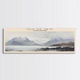 Isle of Skye COUNTRY | Framed Travel Poster Canvas Print | Trendy Wall Art | Watercolor Painting | Living Room Art | Unique Art