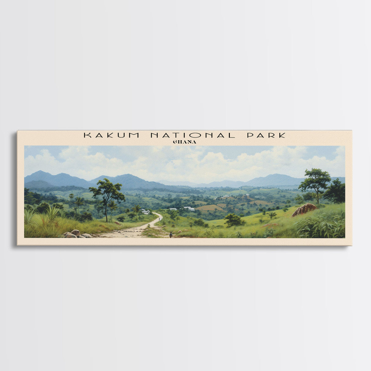 Kakum National Park Travel Poster Print, Framed Canvas Print, COUNTRY Travel Art, Wood Framed Art, Wall Hanging, Home Decor