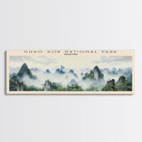 Khao Sok National Park COUNTRY | Framed Travel Poster Canvas Print | Trendy Wall Art | Watercolor Painting | Living Room Art | Unique Art