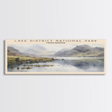 Lake District National Park COUNTRY | Framed Travel Poster Canvas Print | Trendy Wall Art | Watercolor Painting | Living Room Art | Unique Art