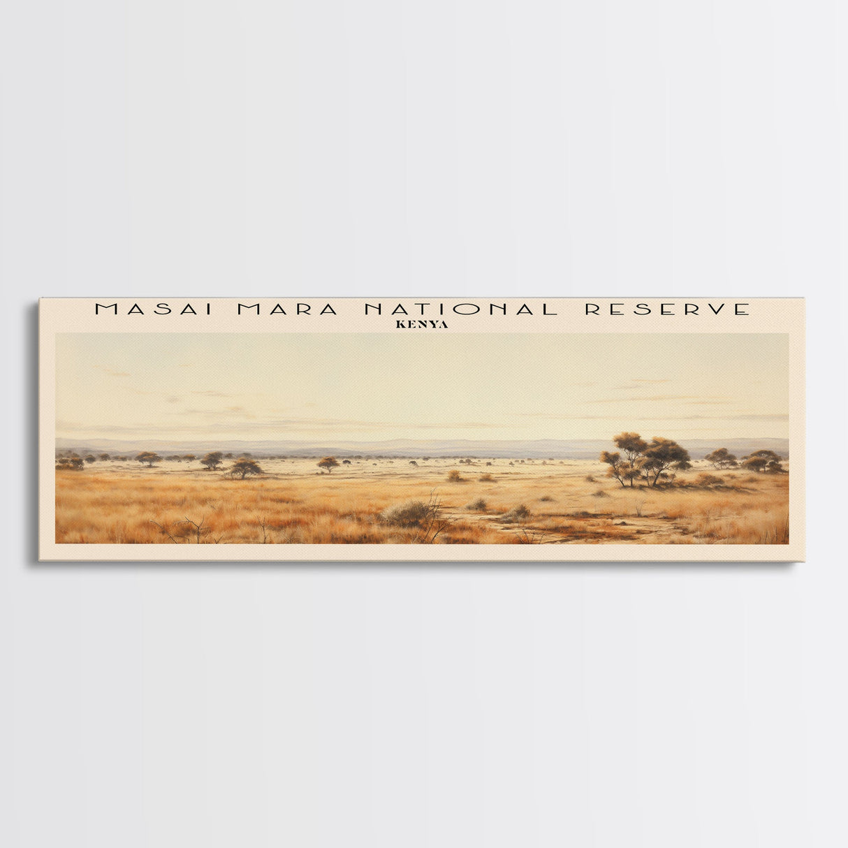 Masai Mara National Reserve Travel Print Wall Art, Travel Poster Print, Retro Style COUNTRY Home Decor, Wall Hanging, Travel Gift Idea, Unique Metal Art