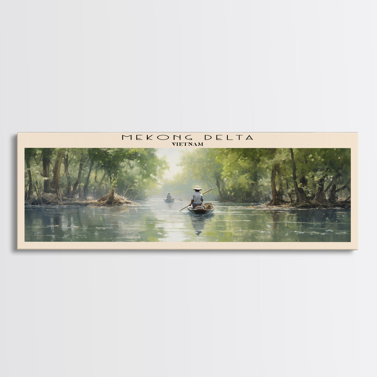 Mekong Delta Travel Poster Print, Framed Canvas Wall Art, Metal Wall Art, COUNTRY art, Gift For Him, Travel Wall Art, Travel Lover Gift