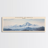 Mount Elbrus COUNTRY | Framed Travel Poster Canvas Print | Trendy Wall Art | Watercolor Painting | Living Room Art | Unique Art