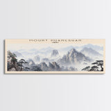 Mount Huangshan Travel Poster Print, Framed Canvas Print, COUNTRY Travel Art, Wood Framed Art, Wall Hanging, Home Decor