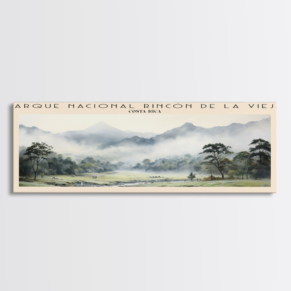 Parque Nacional Rincón de la Vieja Travel Poster Print, Framed Canvas Print, COUNTRY Travel Art, Wood Framed Art, Wall Hanging, Home Decor