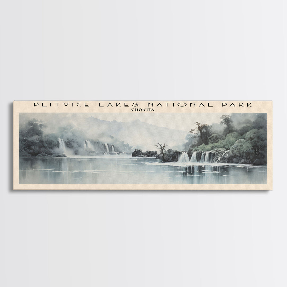 Plitvice Lakes National Park Travel Print Wall Art, Travel Poster Print, Retro Style COUNTRY Home Decor, Wall Hanging, Travel Gift Idea, Unique Metal Art