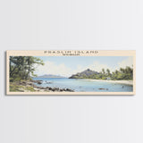 Praslin Island Travel Poster Print, Framed Canvas Wall Art, Metal Wall Art, COUNTRY art, Gift For Him, Travel Wall Art, Travel Lover Gift