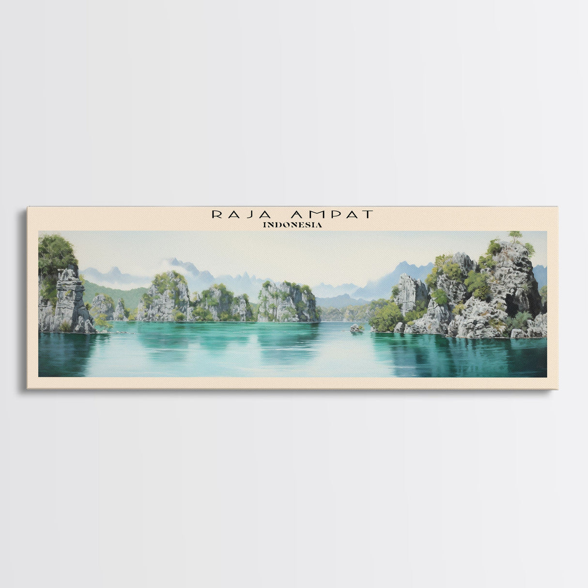 Raja Ampat Travel Print Wall Art, Travel Poster Print, Retro Style COUNTRY Home Decor, Wall Hanging, Travel Gift Idea, Unique Metal Art